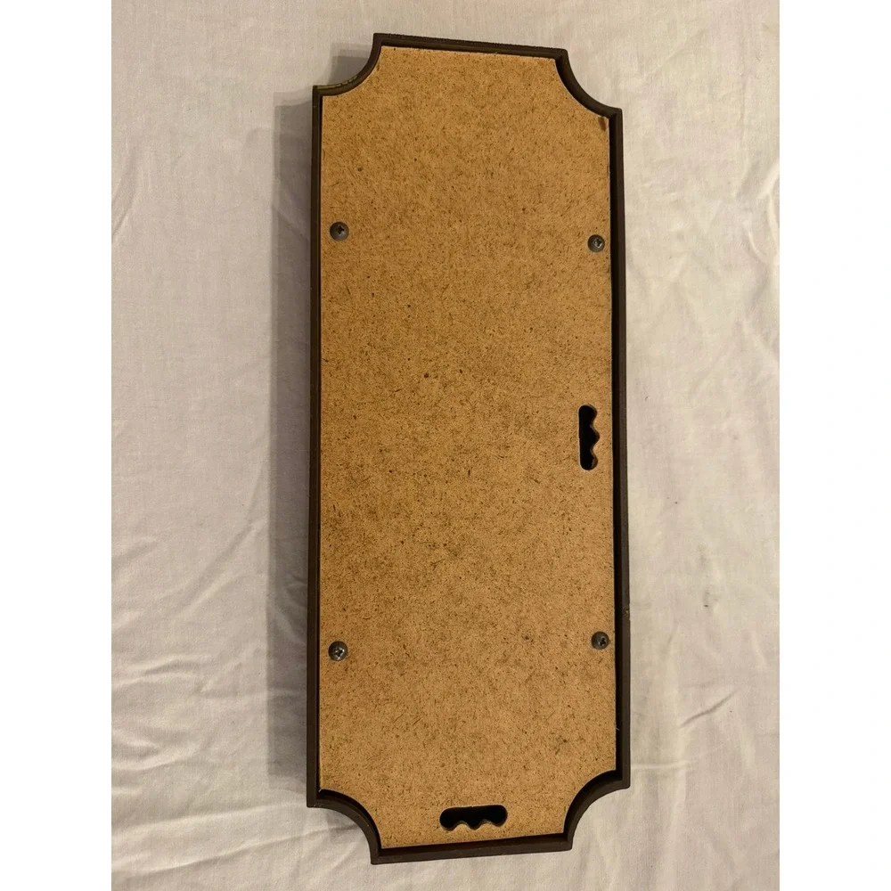Vintage Hollywood Regency Faux Bamboo Wall Mirror Brown Chinoiserie 14x5.5 inch